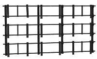 Каркас настенный для видеостены откидного типа TEGAR WMS W IT 3x3