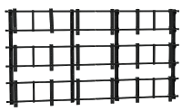 Каркас настенный для видеостены откидного типа ALG WMS W IT 3x3