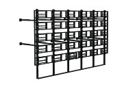 Каркас напольно-настенный для видеостены полного выдвижения ALG WMS FW PO 5x6